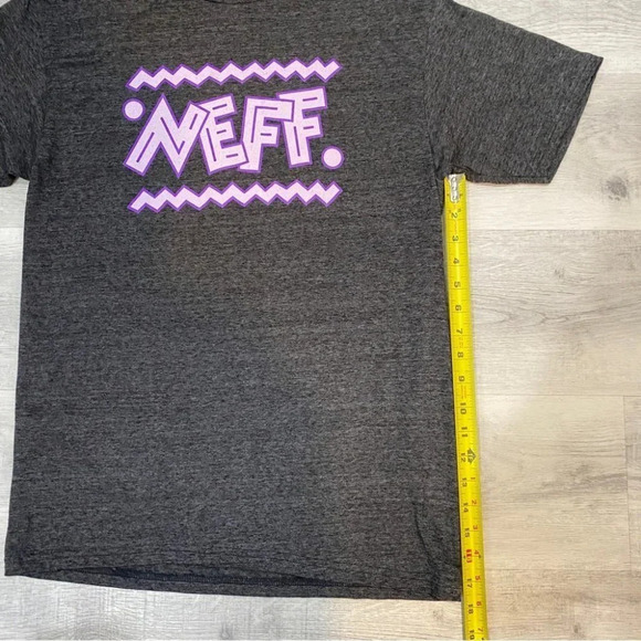 NEFF Disney Logo T-Shirt 90s Retro Size M in Grey Purple Unisex NWT - Picture 6 of 12